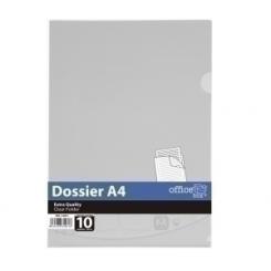 Dossier Uñero Extra Office Box A4 Cristal Paquete De 10