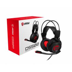 MSI DS502 Auriculares Alámbrico Diadema Juego Negro, Rojo