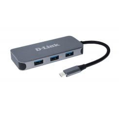 D-Link DUB-2335 base para portátil y replicador de puertos Alámbrico USB Tipo C Gris