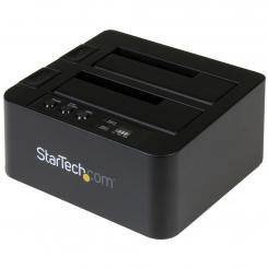 StarTech.com Duplicador Clonador Autónomo de Discos Duros o SSD SATA - Copiador de 2 Bahías - Base de Acoplamiento USB 3.1 (10Gbps) a Unidades SATA III de 2,5 o 3,5 Pulgadas