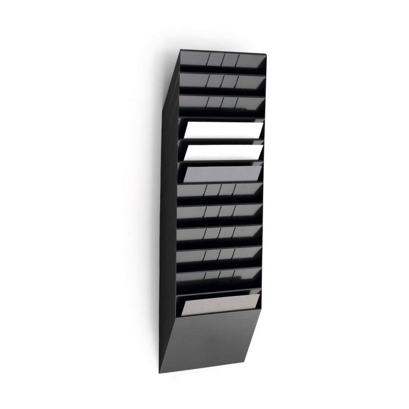 Durable Dispensador de folletos FLEXIBOXX 12 A4 Horizontal negro