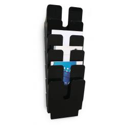 Durable Dispensador de folletos FLEXIplus 6 A4 Vertical negro