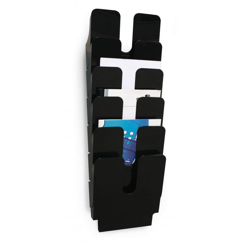Durable Dispensador de folletos FLEXIplus 6 A4 Vertical negro