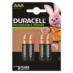 Duracell Pila Recargable HR03 AAA 750Mah Blister*4