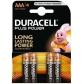 Duracell Plus Power 100 Pila Alcalina Aaa Lr03 Blister*4