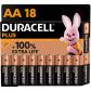 Duracell Plus Power Pila Alcalina Aa Lr6 Blister*18