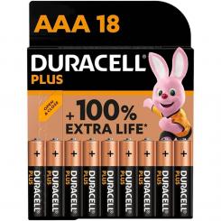 Duracell Plus Power Pila Alcalina AAA Lr03 Blister 18