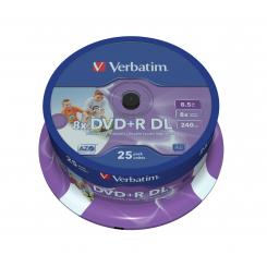 DVD en blanco 8,5 GB DVD+R DL 25 pieza(s)