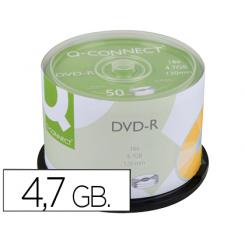 DVD-r Q-CONNECT capacidad 4,7gb duracion 120min velocidad 16x bote de 50 unidades