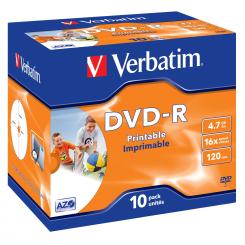 DVD-R VERBATIM 4.7Gb 16x Imprimible (Pack 10 ud)