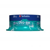 DVD-RW VERBATIM 4.7Gb 4x (Tarrina 25 paquetes)