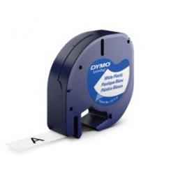 DYMO Cinta 12mmx4mt -Negro/Blanco perla para maquina Letratag 91201 S0721610