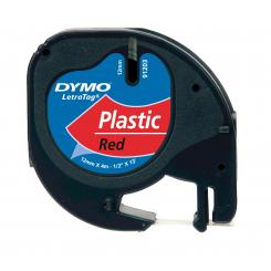 DYMO Cinta 12mmx4mt -Negro/rojo cosmico para maquina Letratag