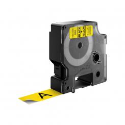 DYMO D1 - Cintas Dymo 19mmx7m Negro/Amarillo