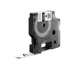 DYMO RHINO Cinta ID1-12 Negro/blanco nylon