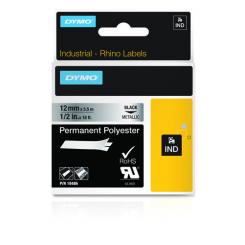 DYMO RHINO Cinta ID1-12 Negro/plata polyester