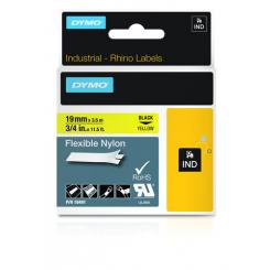 DYMO RHINO Cinta ID1-19 Negro/amarillo nylon