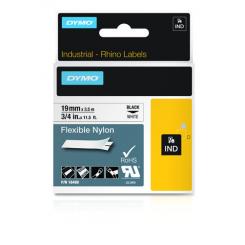 DYMO RHINO Cinta ID1-19 Negro/blanco nylon