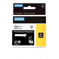 DYMO RHINO Cinta ID1-19 Negro/blanco polyester