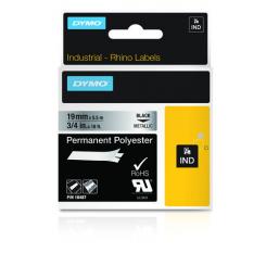 DYMO RHINO Cinta ID1-19 Negro/plata polyester