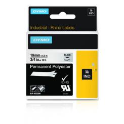 DYMO RHINO Cinta ID1-19 Negro/transparente polyester