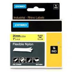 DYMO RHINO Cinta ID1-24 Negro/amarillo nylon