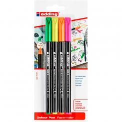 Edding 1200 Blister 4 rotuladores 1200. Colores surtidos neón