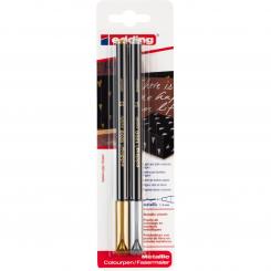 Edding 1200 Blister con 2 rotuladores oro plata