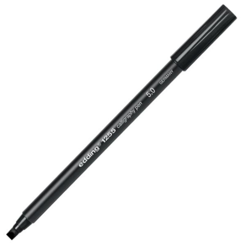 Edding 1255 Rotulador caligráfico. Grueso de trazo 5 mm. Color negro