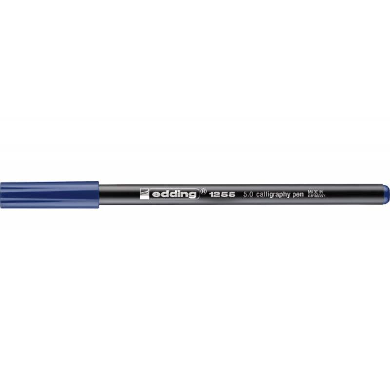 Edding 1255 Rotulador caligráfico. Grueso de trazo 5 mm. Color azul acero