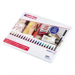 Edding 1300 Caja de metal con 20 rotuladores colores surtidos