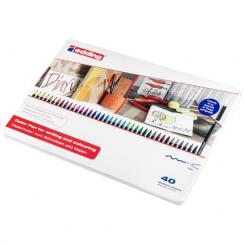 Edding 1300 Caja de metal con 40 rotuladores colores surtidos