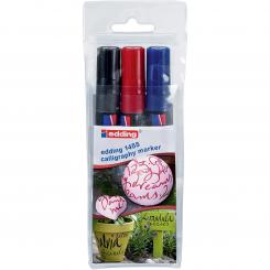 Edding 1455 Estuche con 3 marcadores. Colores: 01, 07 y 46.