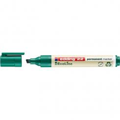 Edding 22 Marcador EcoLine permanente punta biselada. Trazo de 1 - 5 mm. Color verde