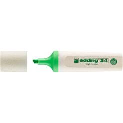 Edding 24 Marcador fluorescente Ecoline punta biselada. Trazo de 2 - 5 mm. Color verde pastel