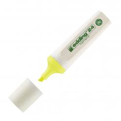 Edding 24 Marcador fluorescente Ecoline punta biselada. Trazo de 2 - 5 mm. Color amarillo pastel