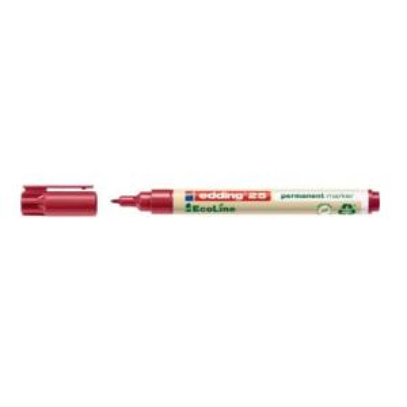 Edding 25 Marcador EcoLine permanente punta redonda. Trazo de 1 mm. Color rojo