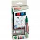 Edding 28 Estuche de cartón con 4 marcadores Ecoline 28. Colores: negro, rojo, azul y verde