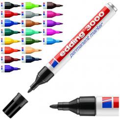 Edding 3000 Pack 5 marcadores edding 3000. Colores: negro, rojo, naranja, rosa y magenta