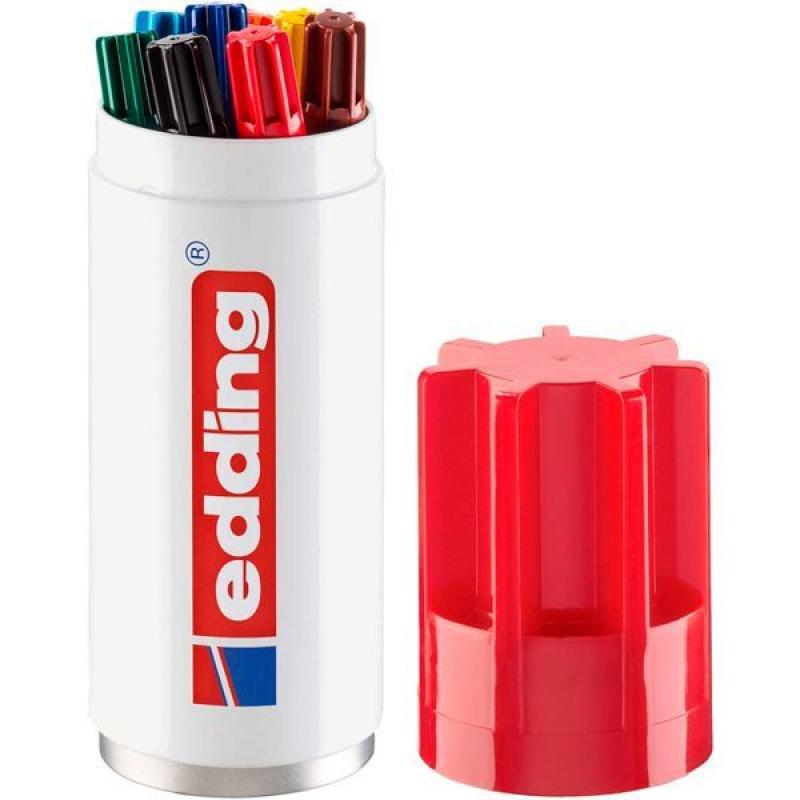 Edding 3000 Portatodo de metal con 8 marcadores en colores surtidos