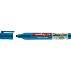 Edding 31 Marcador EcoLine para flipcharts punta redonda. Trazo de 1,5 - 3 mm. Color azul
