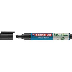 Edding 32 Marcador EcoLine para flipcharts punta biselada. Trazo de 1 - 5 mm. Color negro