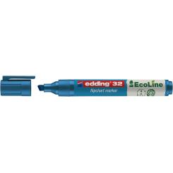 Edding 32 Marcador EcoLine para flipcharts punta biselada. Trazo de 1 - 5 mm. Color azul