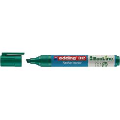 Edding 32 Marcador EcoLine para flipcharts punta biselada. Trazo de 1 - 5 mm. Color verde