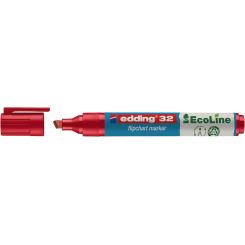 Edding 32 Marcador EcoLine para flipcharts punta biselada. Trazo de 1 - 5 mm. Color rojo
