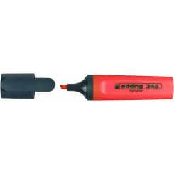 Edding 345 Marcador fluorescente. Trazo: 1- 5 mm. Color rojo