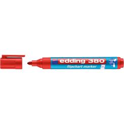 Edding 380 Marcador para flipchart con punta redonda, tinta a base de agua. Trazo: 1,5-3 mm. Color rojo