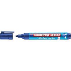 Edding 380 Marcador para flipchart con punta redonda, tinta a base de agua. Trazo: 1,5-3 mm. Color azul
