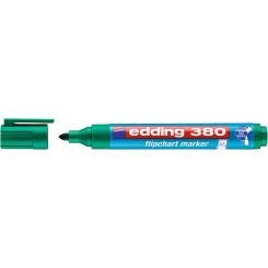 Edding 380 Marcador para flipchart con punta redonda, tinta a base de agua. Trazo: 1,5-3 mm. Color verde