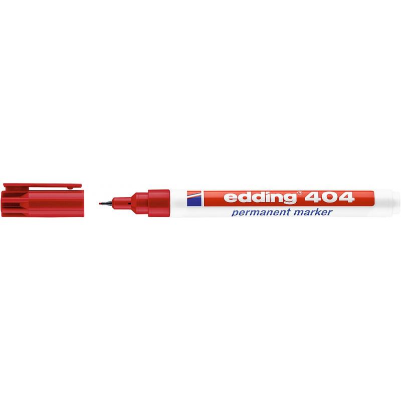 Edding 404 Marcador permanente de bolsillo, punta redonda de 0,75 mm. Trazo: 1 mm. Color rojo